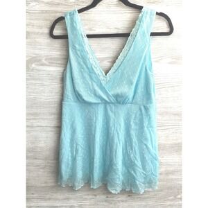 NWT Trixxi Three Pink Hearts Top Plus Size XL Boho Blue Lace Babydoll Blouse Y2K